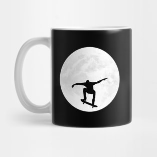 Skateboarder Silhouette in Full Moon Mug